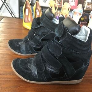 Black Sneaker Wedges